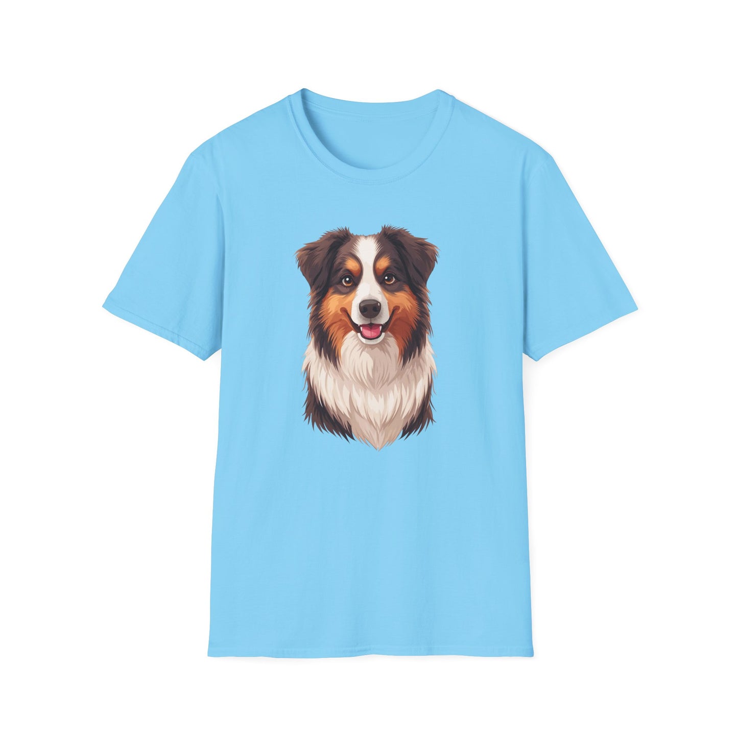 Australian Shepherd Dog Portrait Shirt – Aussie Dog Lover Gift, Cute Dog Mom Tee, Dog Dad Shirt, Pet Breed Apparel