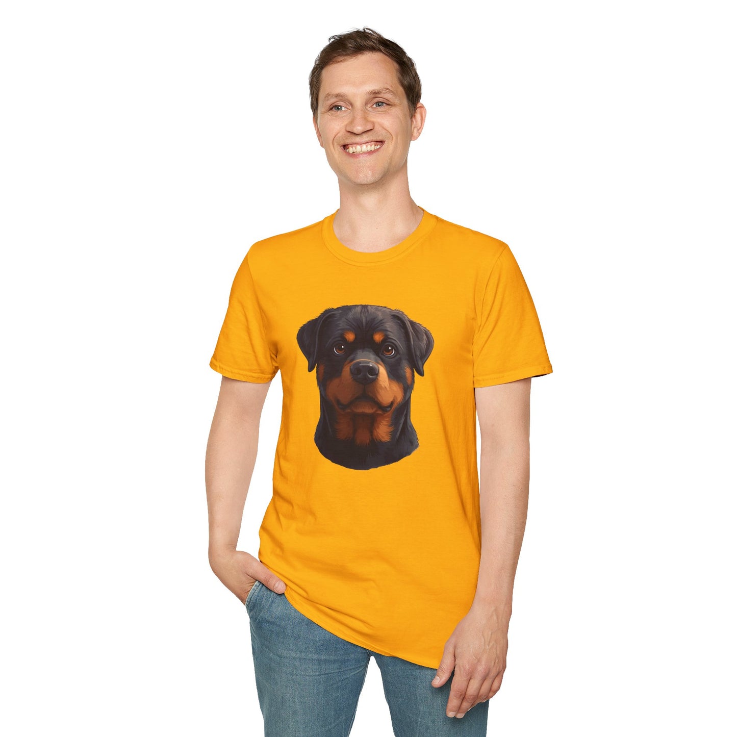 Rottweiler Dog Portrait Shirt – Rottweiler Dog Lover Gift, Cute Dog Mom Tee, Dog Dad Shirt, Pet Breed Apparel