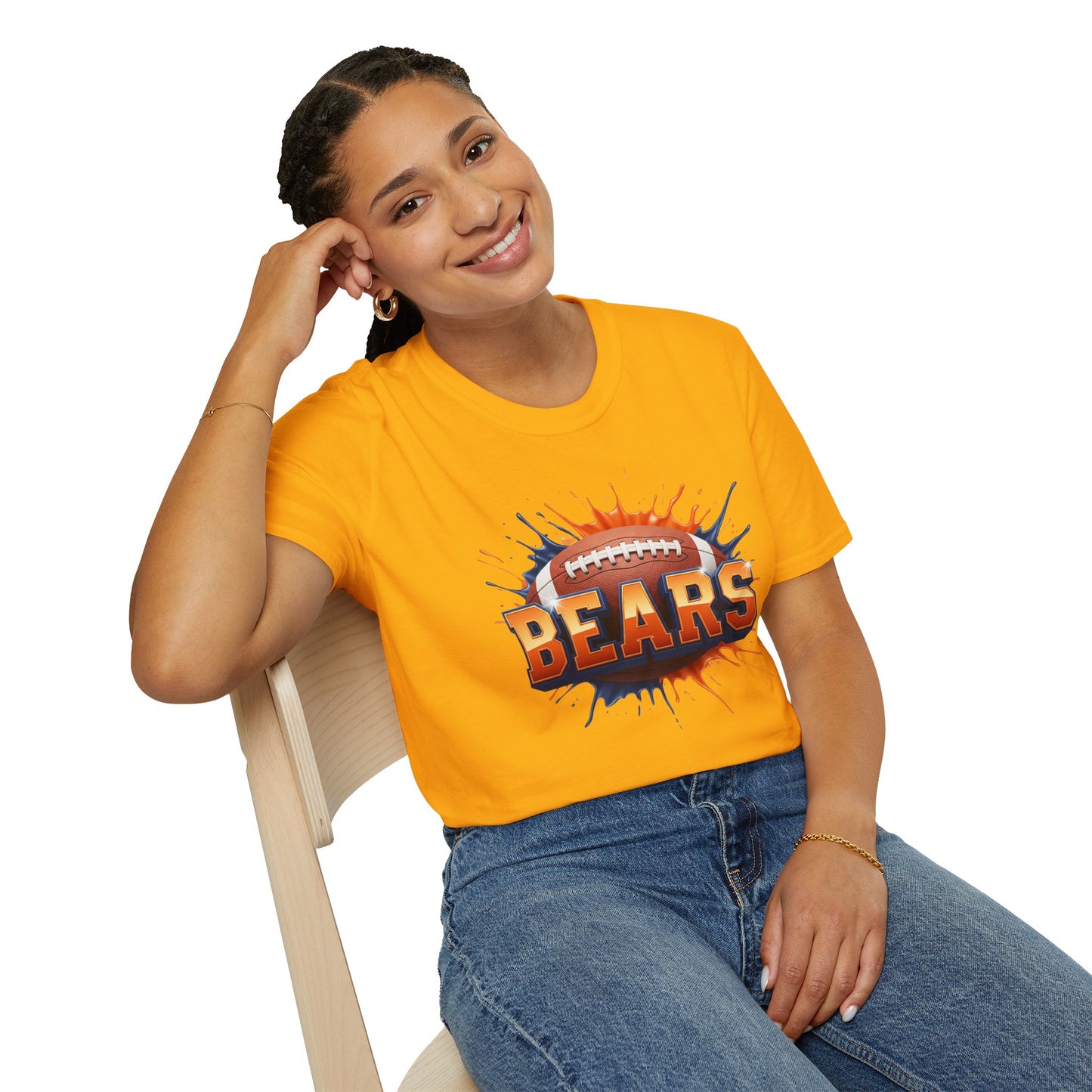 Chicago Football Unisex T-Shirt, Chicago Team Tee, Football Gift for Chicago Fans, Game Day Shirt, Sports Fan Apparel, Football Tee