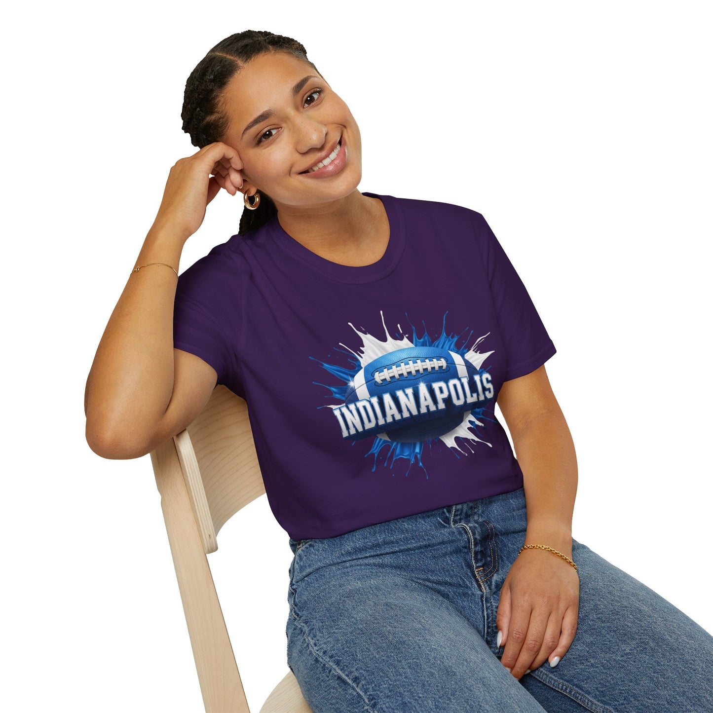 Indianapolis Football Unisex T-Shirt, Indianapolis Team Tee, Football Gift for Indianapolis Fans, Game Day Shirt, Sports Fan Apparel Tee