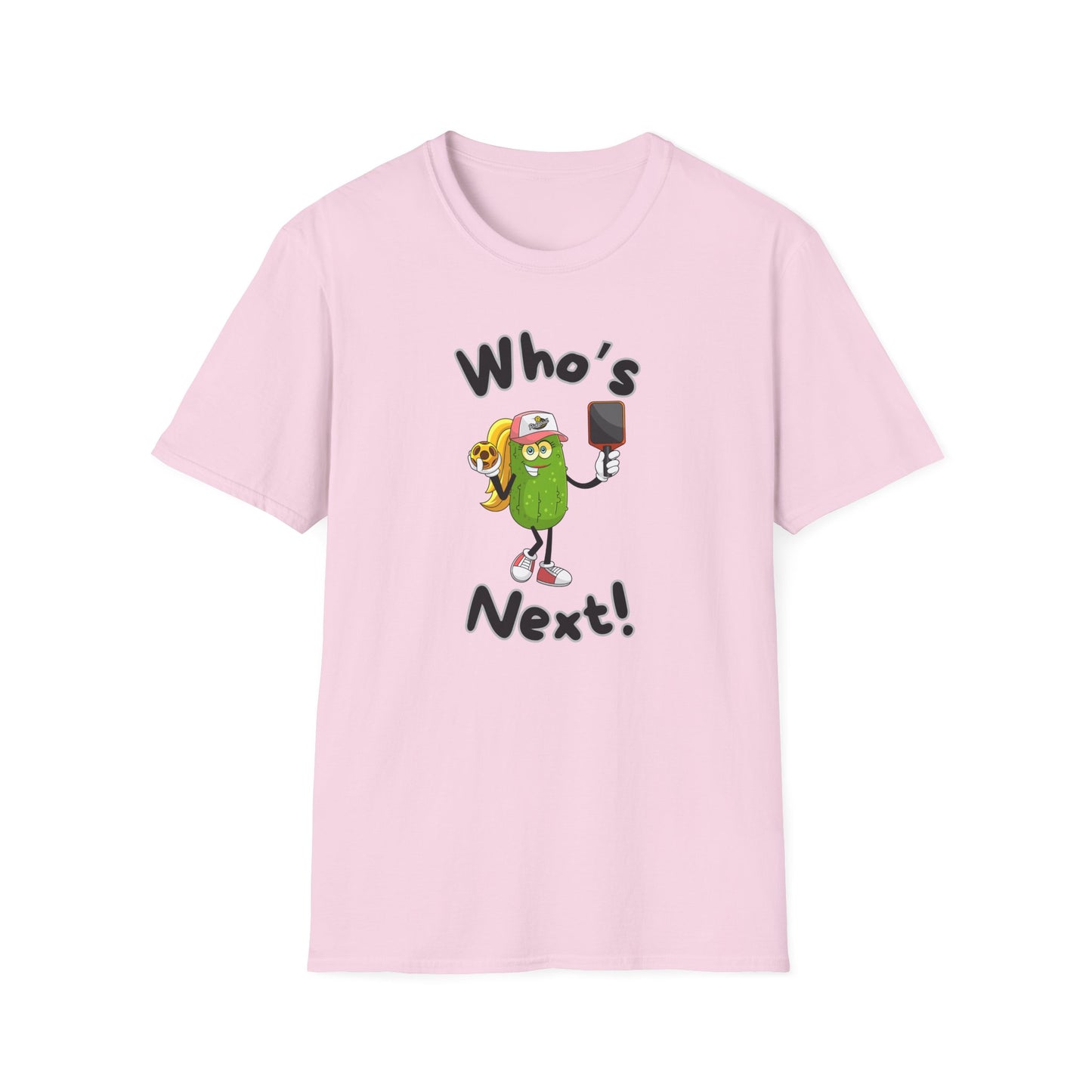 Who's Next Pickleball Unisex Softstyle T-Shirt, Pickleball Gift, Pickleball Apparel, Pickleball Lover Shirt, Pickleball Player Tee,