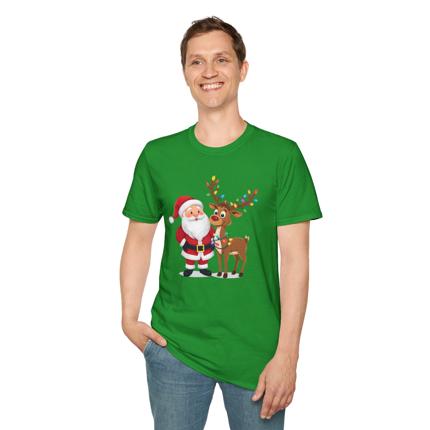 Santa and Rudolph Shirt, Family Christmas Shirts, Christmas T Shirt, Holiday Shirt, Cute Xmas Shirt for the family, Holiday Gift