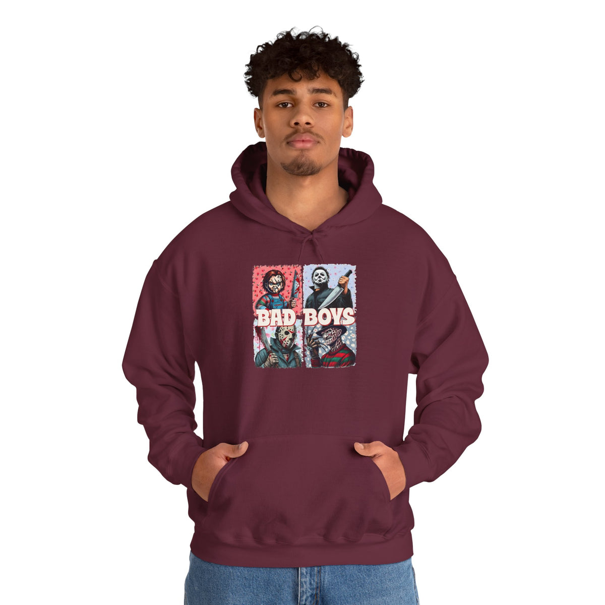 Horror Movie Villains Halloween Bad Boys Unisex Hoodie, Scary Movie Pullover, Horror Movie Sweatshirt, Halloween Costume Hoodie