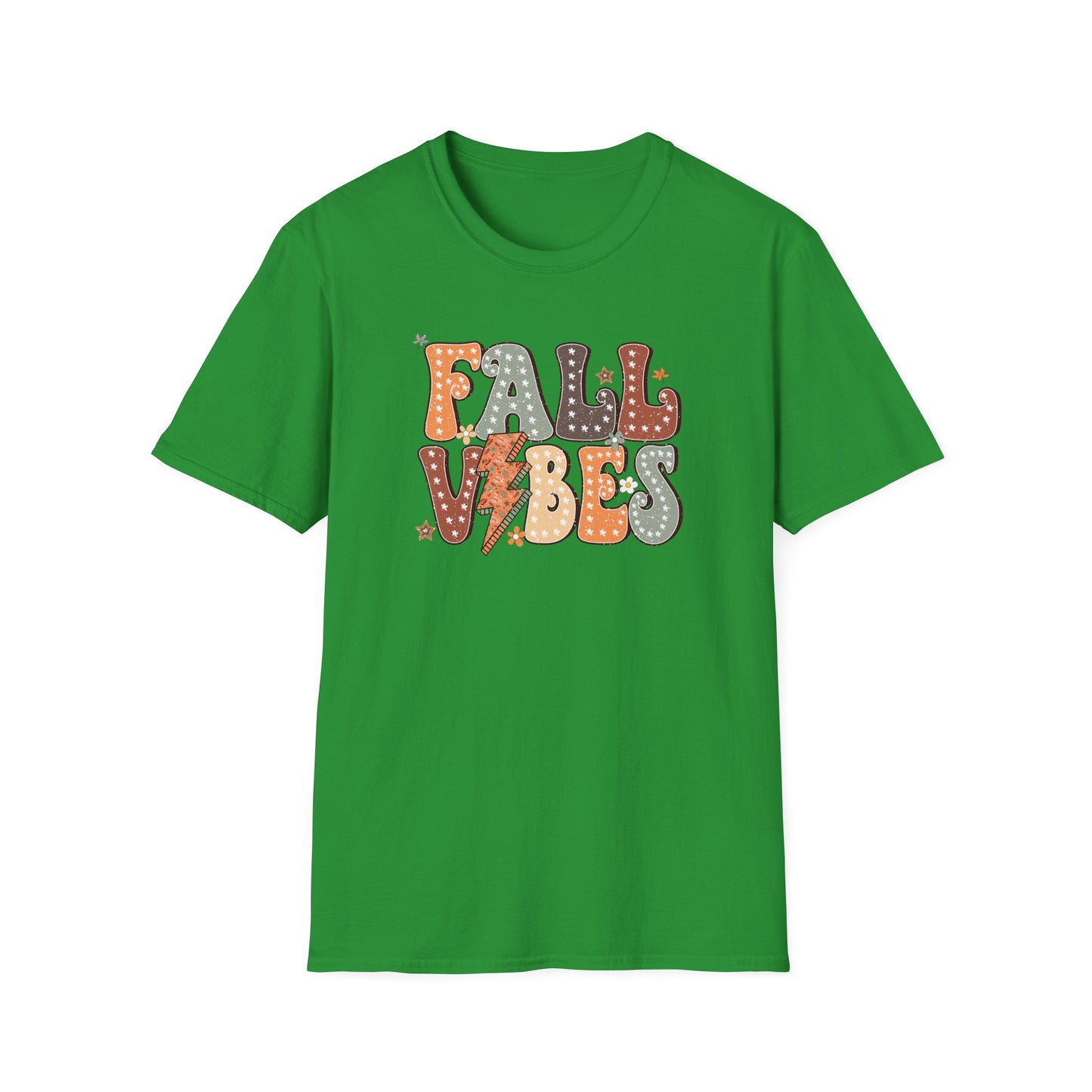 Fall Vibes T-Shirt, Autumn Graphic Tee, Cozy Shirt, Relaxing Casual Top, Seasonal Clothing, Thanksgiving Tee, Friendsgiving gift