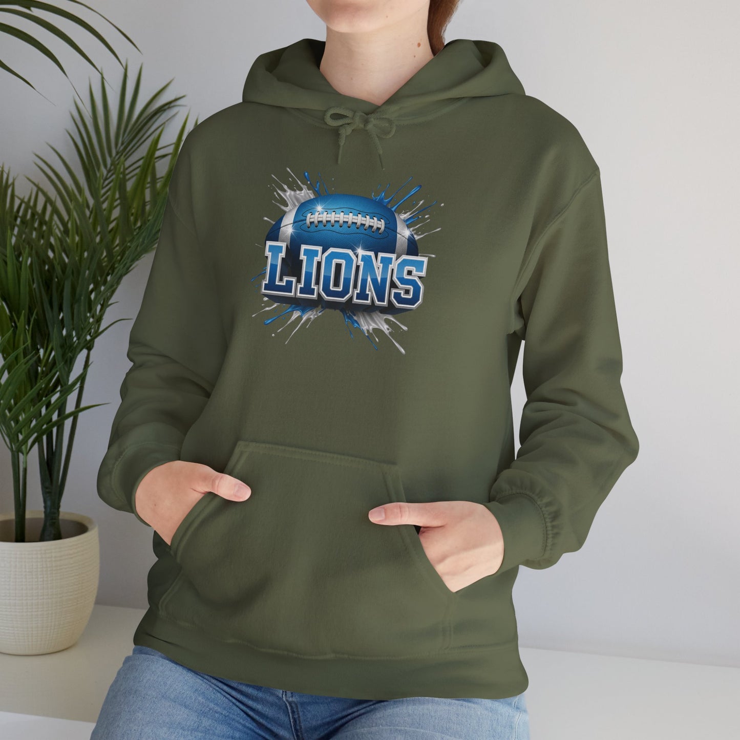 Detroit Football Hoodie, Detroit Team Hoodie, Football Gift for Detroit Fans, Game Day Sports Fan Apparel, Football Fan Gift