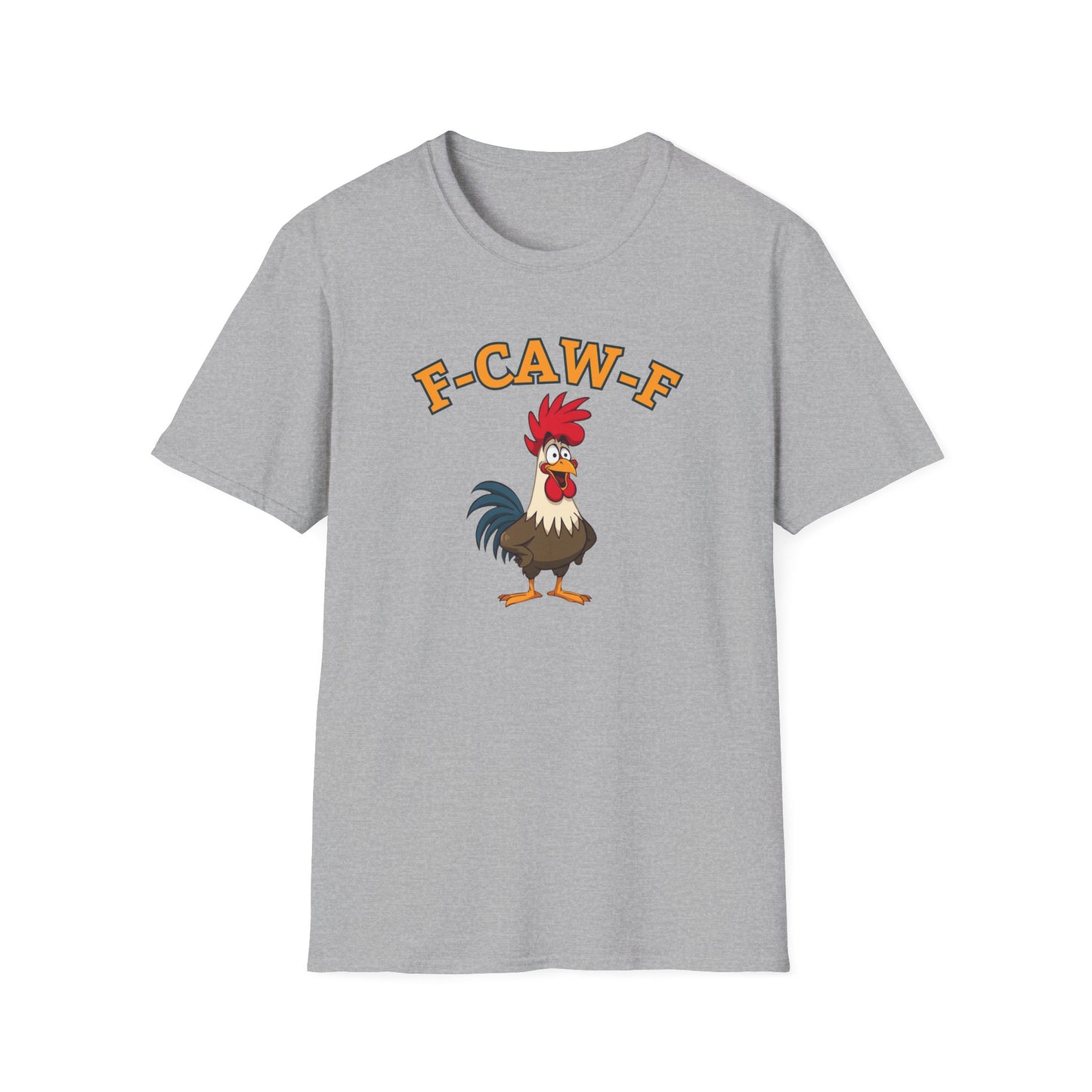 Funny F-CAW-F Rooster T-Shirt, Rooster Lover Shirt, Chicken Tee, Humorous Top, Fun Bird Apparel, Gift for him, Gift for her, Funny Shirt