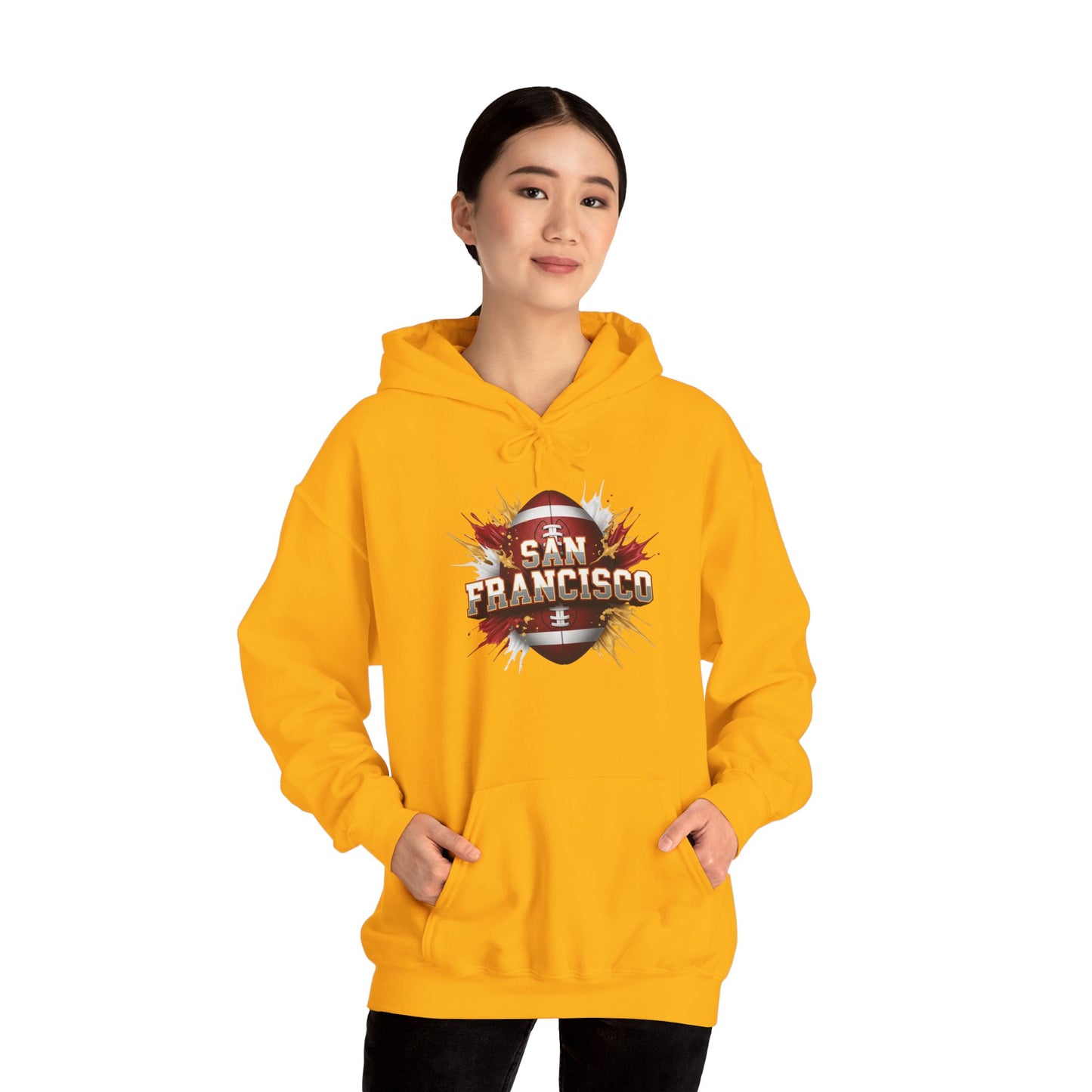 San Francisco Football Hoodie, San Francisco Team Hoodie, Football Gift for San Francisco Fans, Game Day Sports Fan Apparel, Football Fan