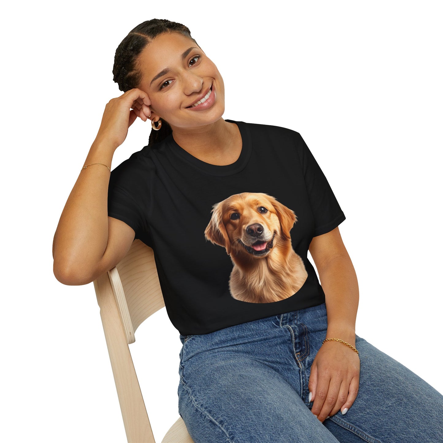 Golden Retriever Dog Portrait Shirt – Lab Dog Lover Gift, Cute Dog Mom Tee, Dog Dad Shirt, Pet Breed Apparel