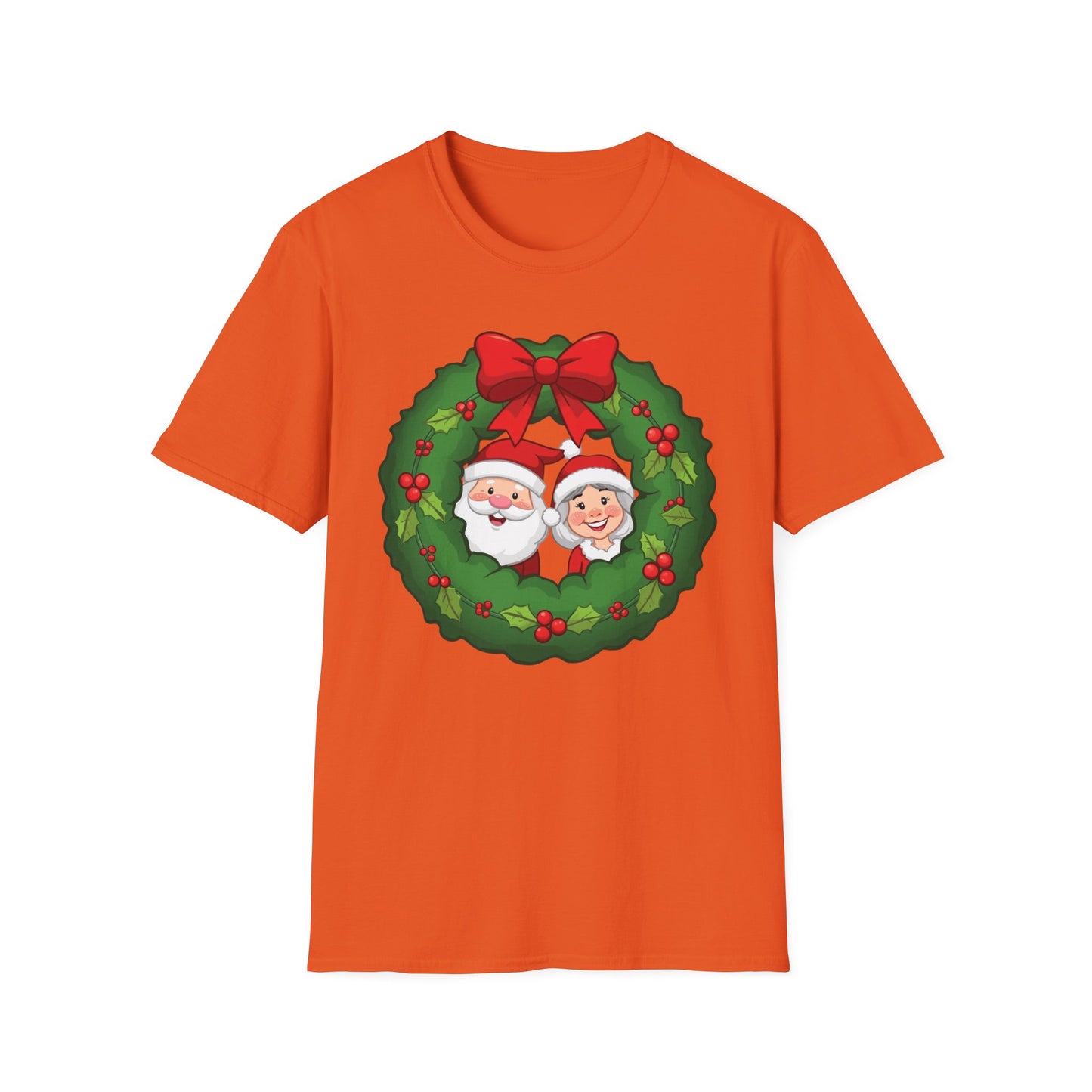 Santa and Mrs. Claus in a Wreath Shirt, Family Christmas Shirts, Christmas T Shirt, Holiday Shirt, Cute Xmas Shirt for the family, Holiday Gift