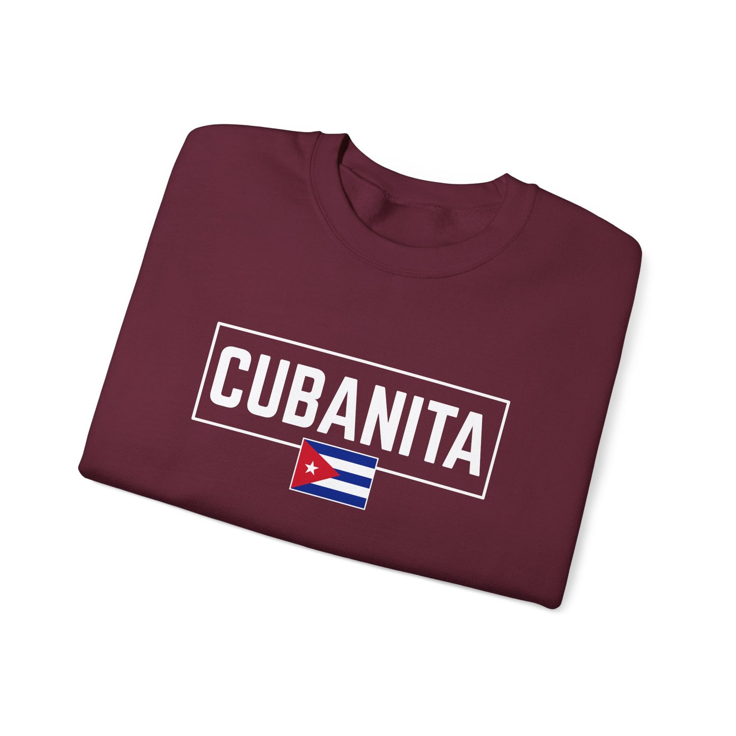 CUBANITA Sweatshirt – Cuban Flag Sweatshirt for Women, Latino Pride Sweatshirt, Cuba Heritage Top, Cuban Culture Graphic Sweatshirt