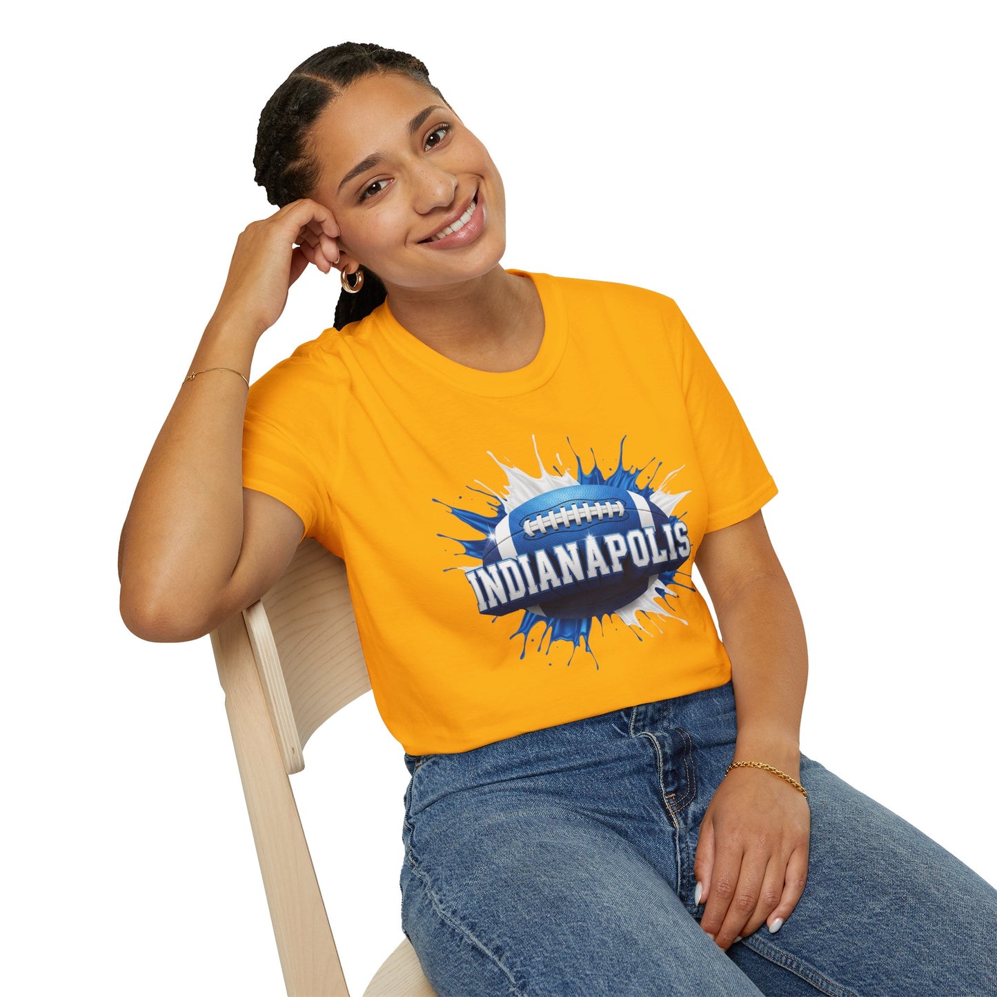 Indianapolis Football Unisex T-Shirt, Indianapolis Team Tee, Football Gift for Indianapolis Fans, Game Day Shirt, Sports Fan Apparel Tee