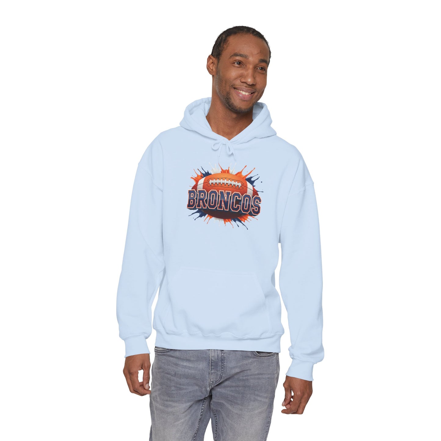 Denver Football Hoodie, Denver Team Hoodie, Football Gift for Denver Fans, Game Day Sports Fan Apparel, Football Fan Gift