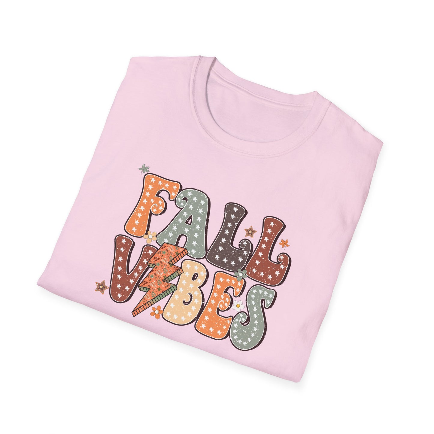 Fall Vibes T-Shirt, Autumn Graphic Tee, Cozy Shirt, Relaxing Casual Top, Seasonal Clothing, Thanksgiving Tee, Friendsgiving gift