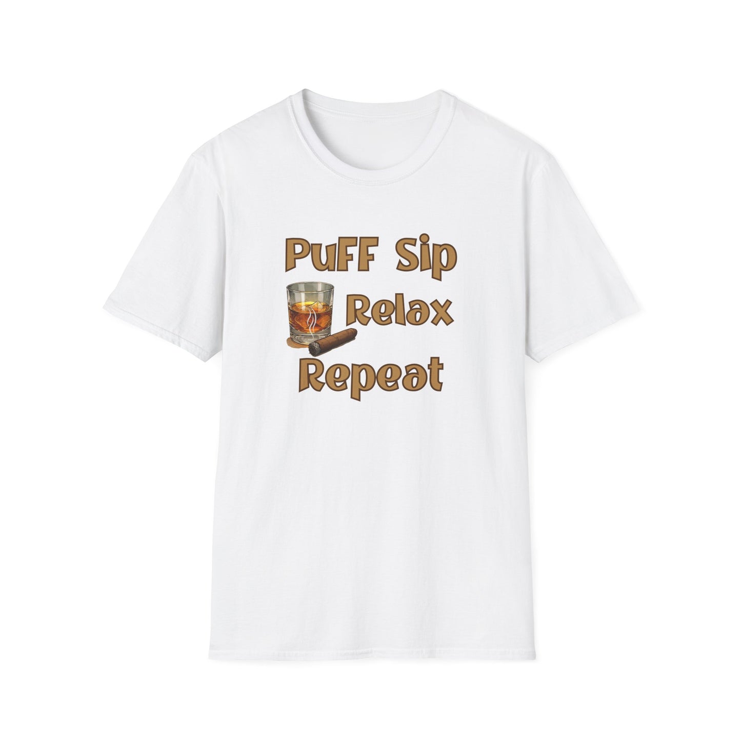 Puff Sip Relax Repeat Cigar T-Shirt, BBQ Pool Party Shirt, Fathers Day Gift, Relaxation Leisure, Cigar lover, Cigar Aficionado, Dad Gift