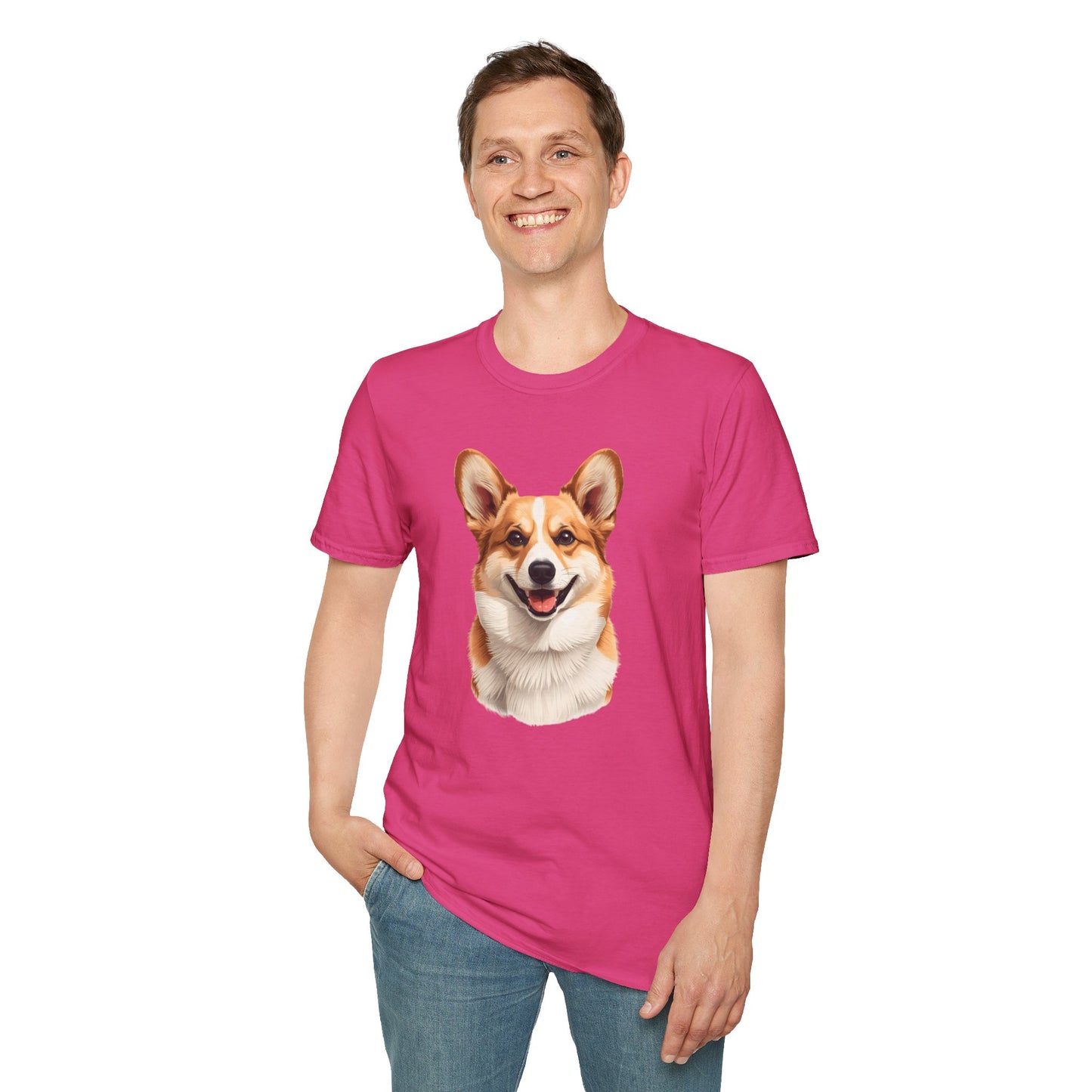 Corgi Dog Portrait Shirt – Corgi Dog Lover Gift, Cute Dog Mom Tee, Dog Dad Shirt, Pet Breed Apparel