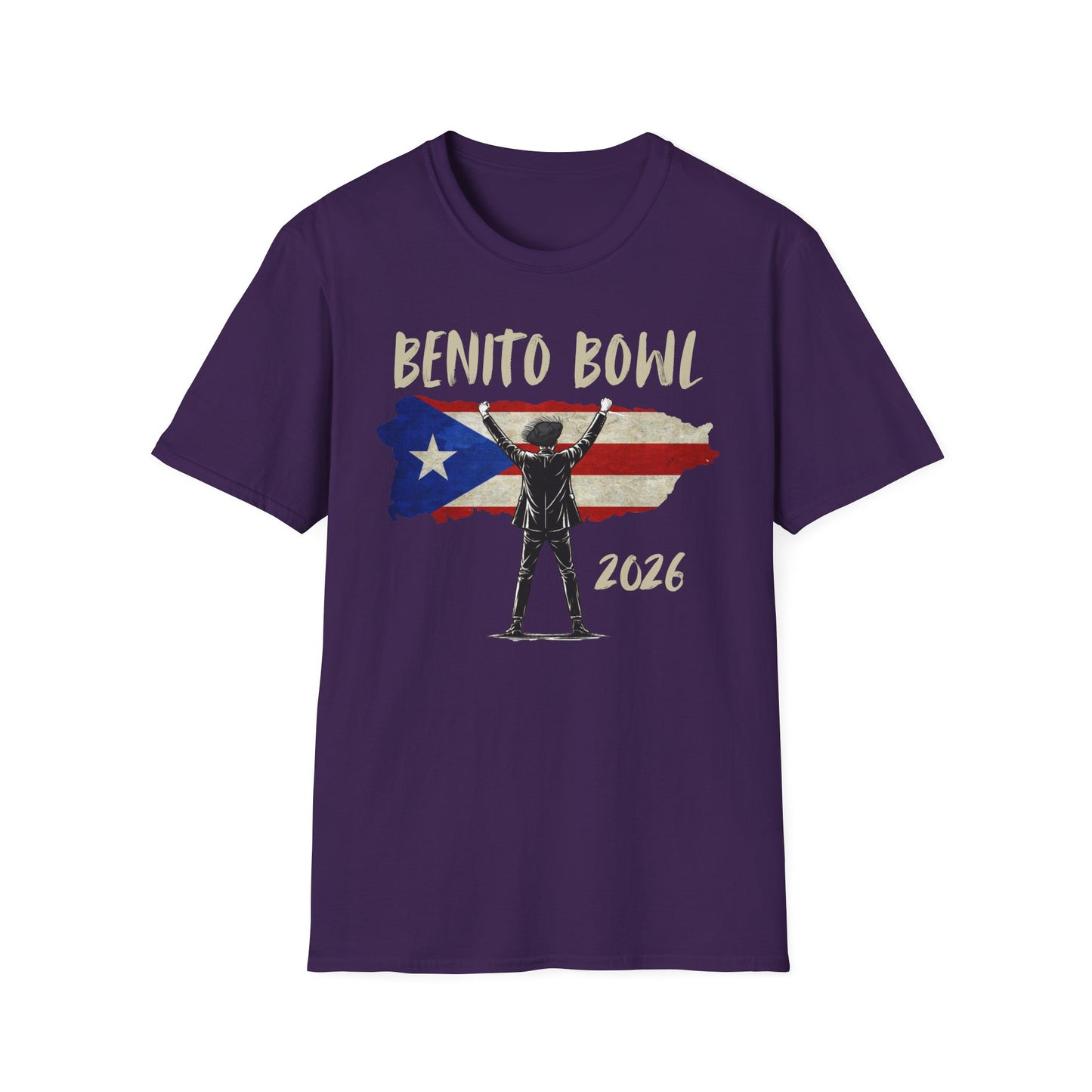 Benito Bowl 2026 PR Flag, Benito Bowl T-Shirt, Football Fan Gift, Puerto Rico Boricua Heritage Culture Pride Tee