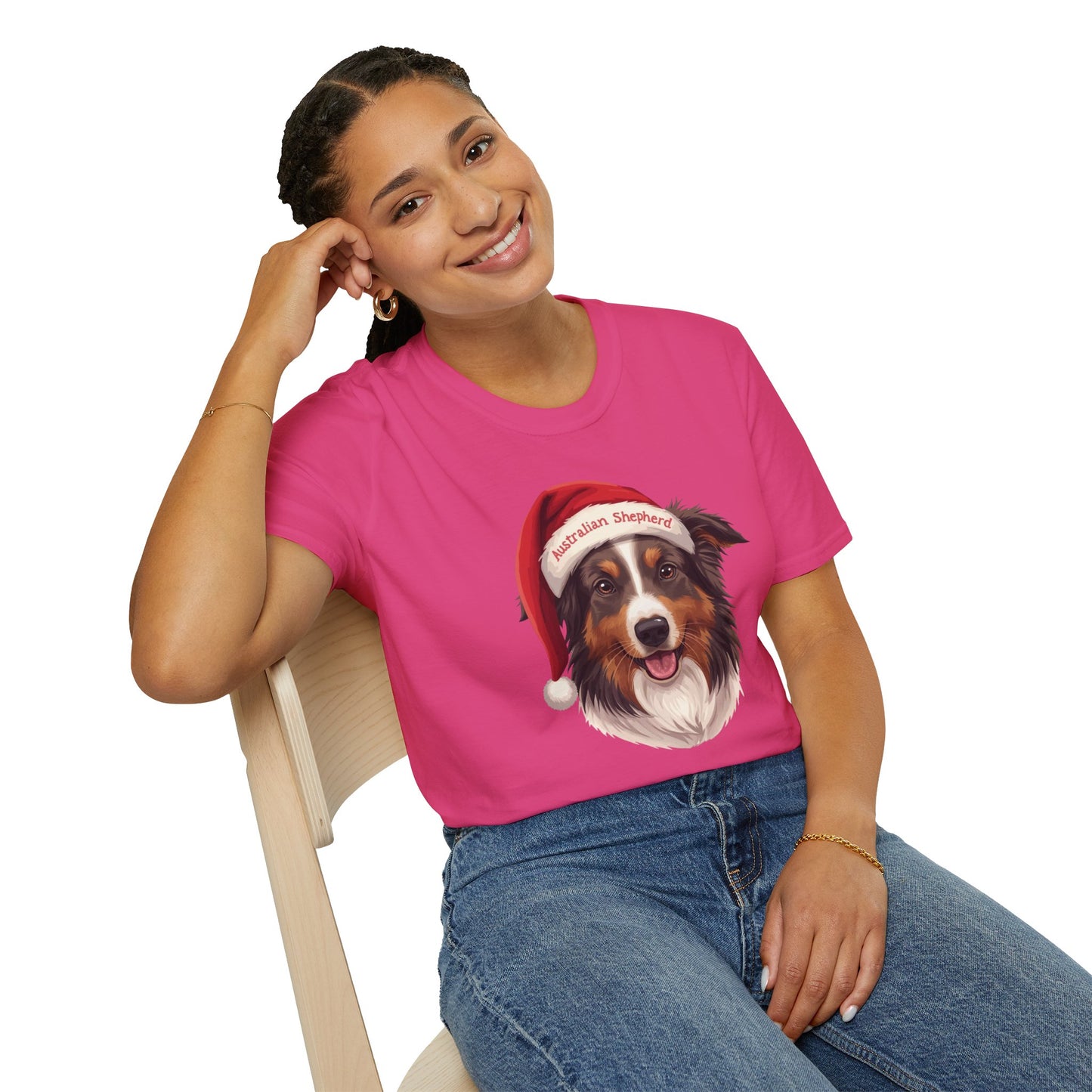 Australian Shepherd Dog Portrait Shirt – Aussie Dog Lover Gift, Cute Dog Mom Tee, Dog Dad Shirt, Pet Breed Apparel
