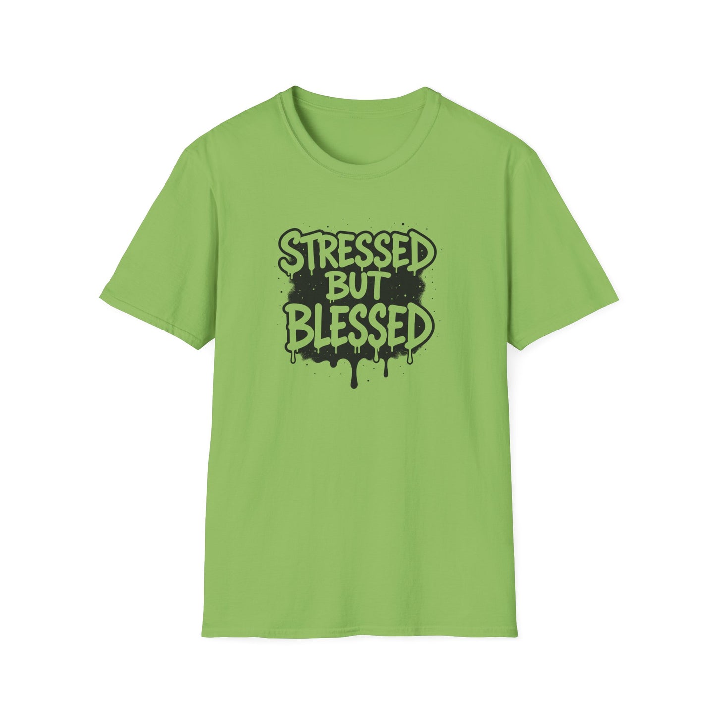 Stressed But Blessed T-Shirt – Inspirational Christian Quote Tee, Faith Graphic Shirt for Everyday Motivation