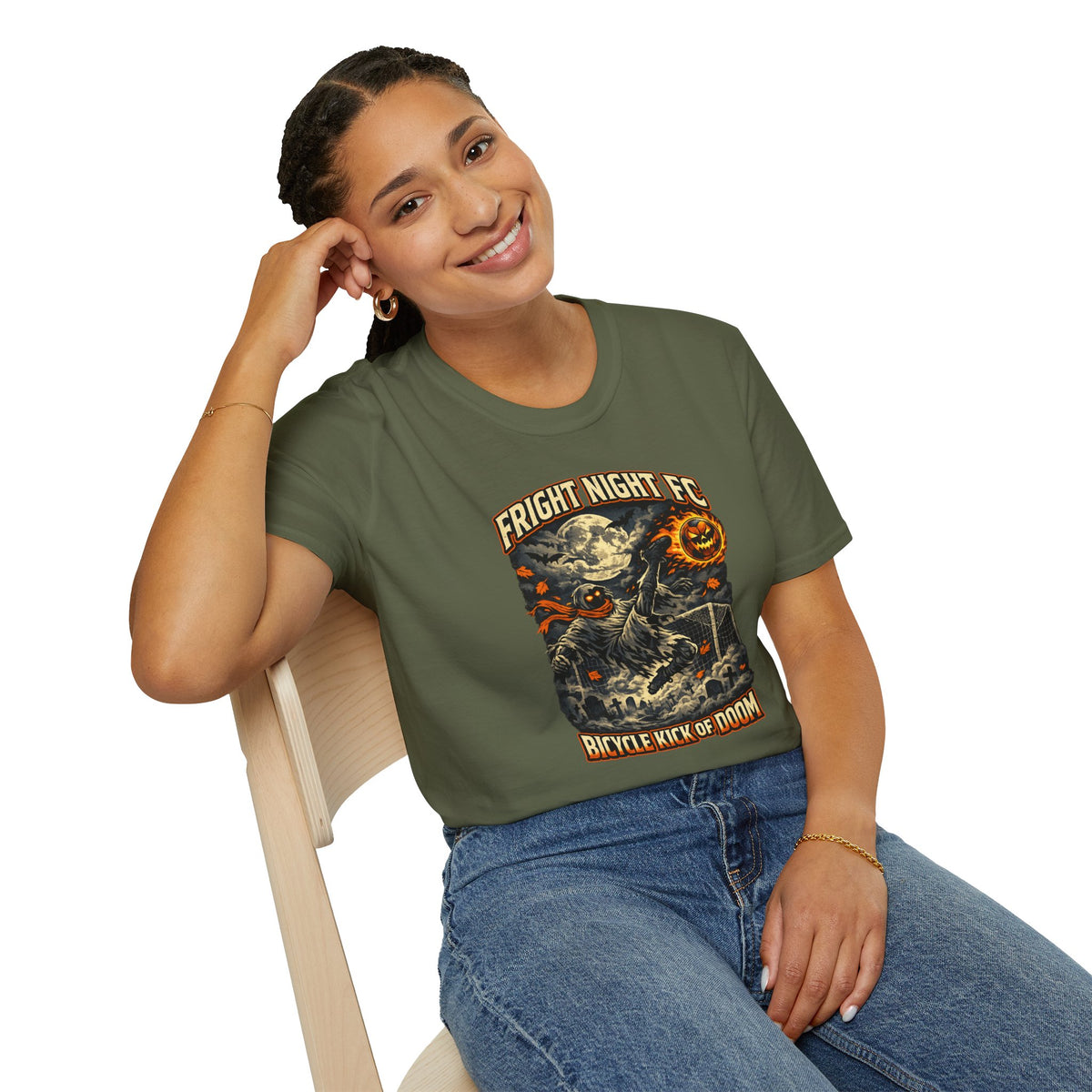 Halloween Soccer Shirt, Fright Night FC Tee, Mummy Soccer T-Shirt, Pumpkin Soccer Ball Shirt, Fall Sports Gift