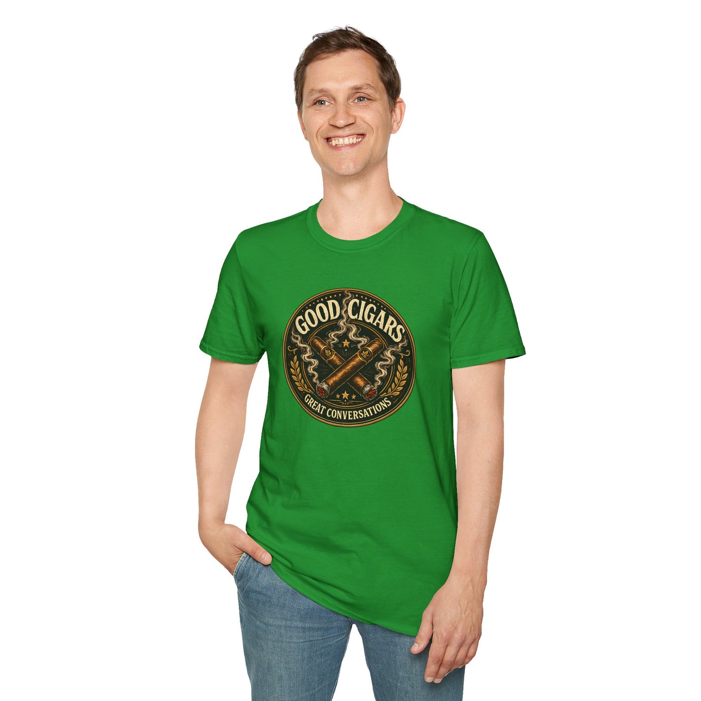 Good Cigars Great Conversations T-Shirt – Cigar Aficionado Graphic Tee