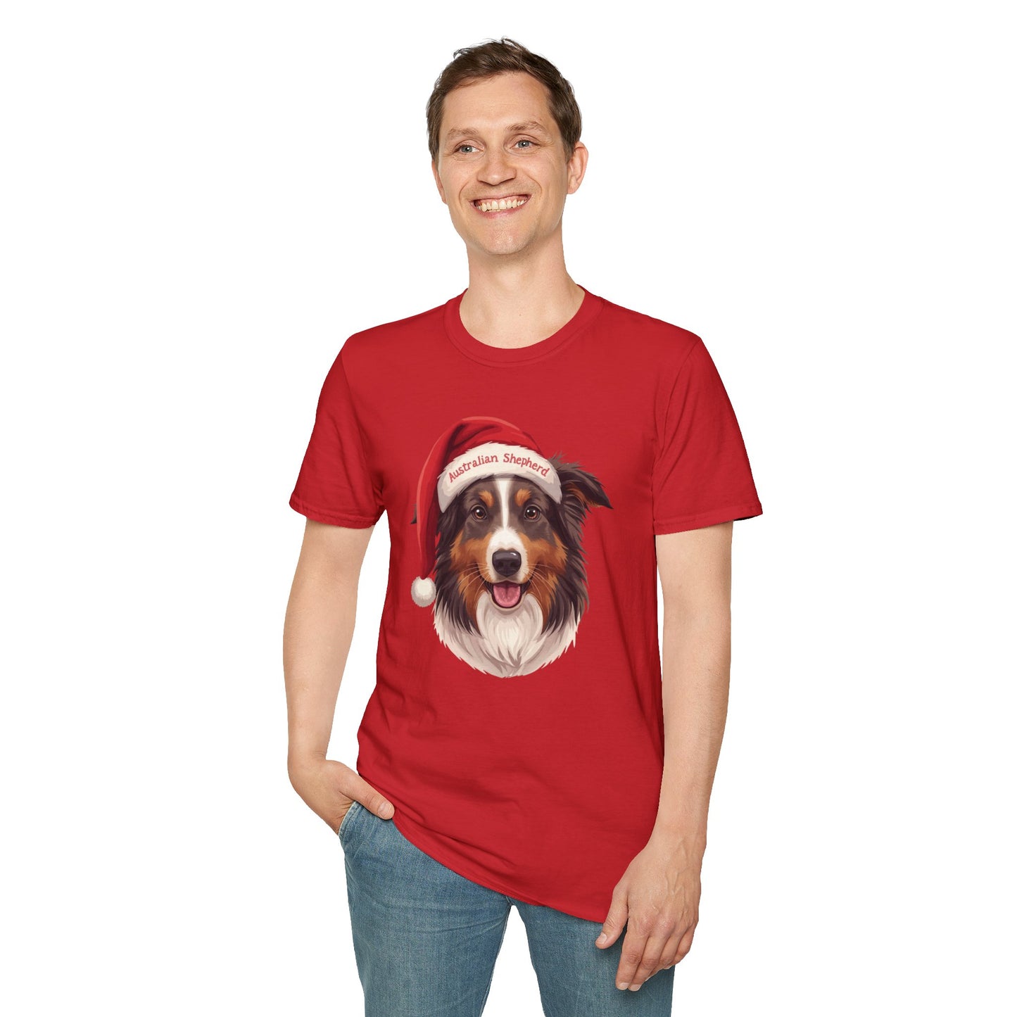 Australian Shepherd Dog Portrait Shirt – Aussie Dog Lover Gift, Cute Dog Mom Tee, Dog Dad Shirt, Pet Breed Apparel