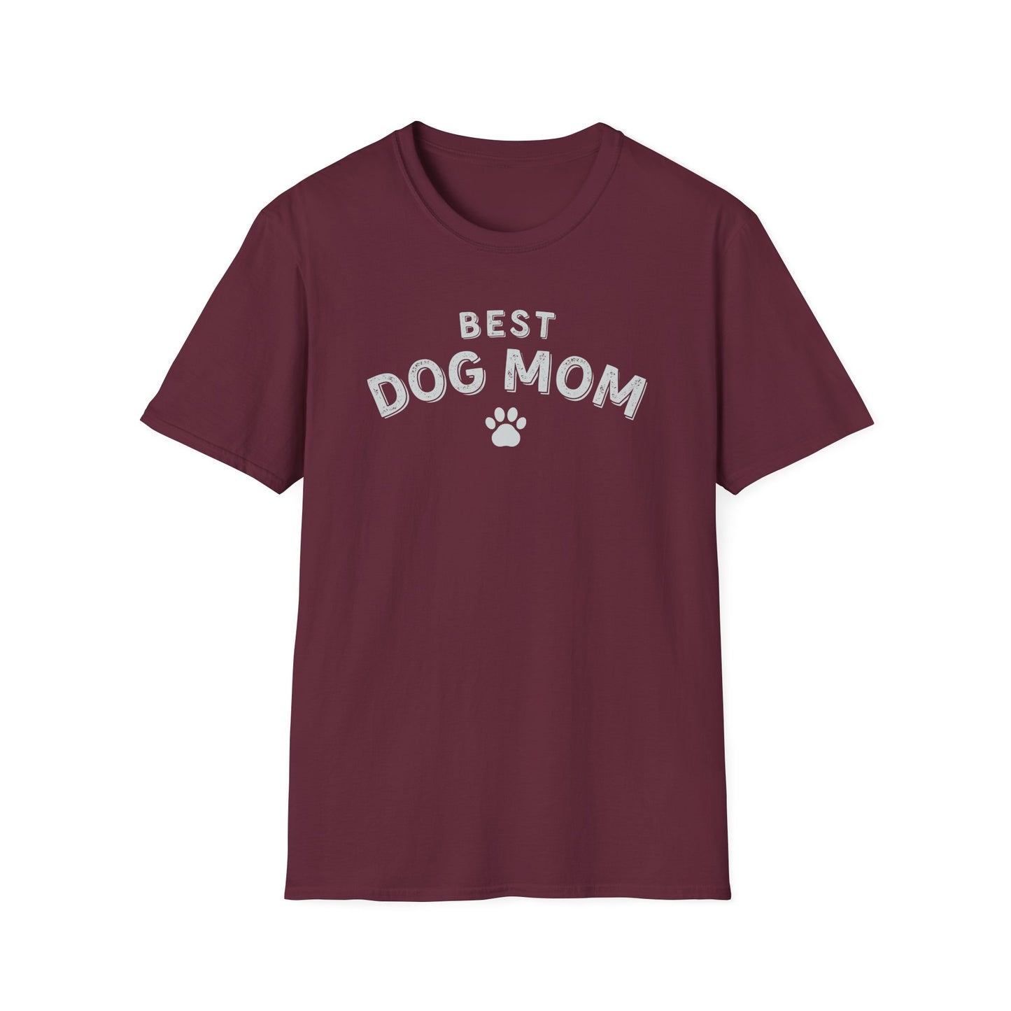 Best Dog Mom T-Shirt – Cute Dog Lover Shirt with Paw Print, Funny Pet Mom Gift Tee