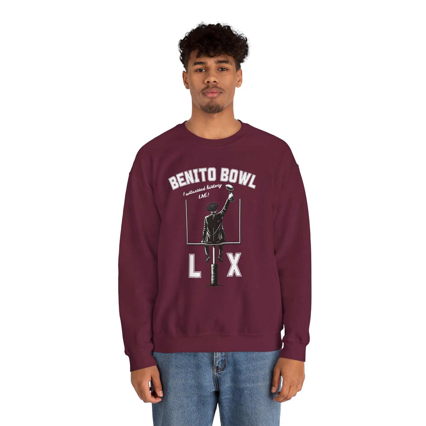 Benito Bowl LX Witnessed History Live Halftime Sweatshirt, Football Fan Gift, Benito Sweatshirt, Puerto Rico Boricua Heritage