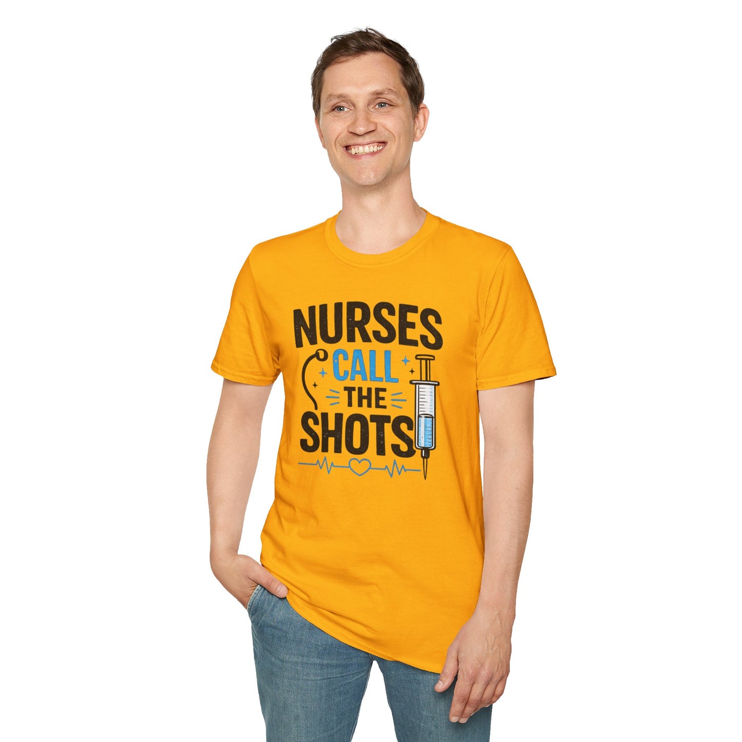 Nurses Call The Shots Shirt Funny Nurse Gift Medical Humor RN CNA Nursing Tee