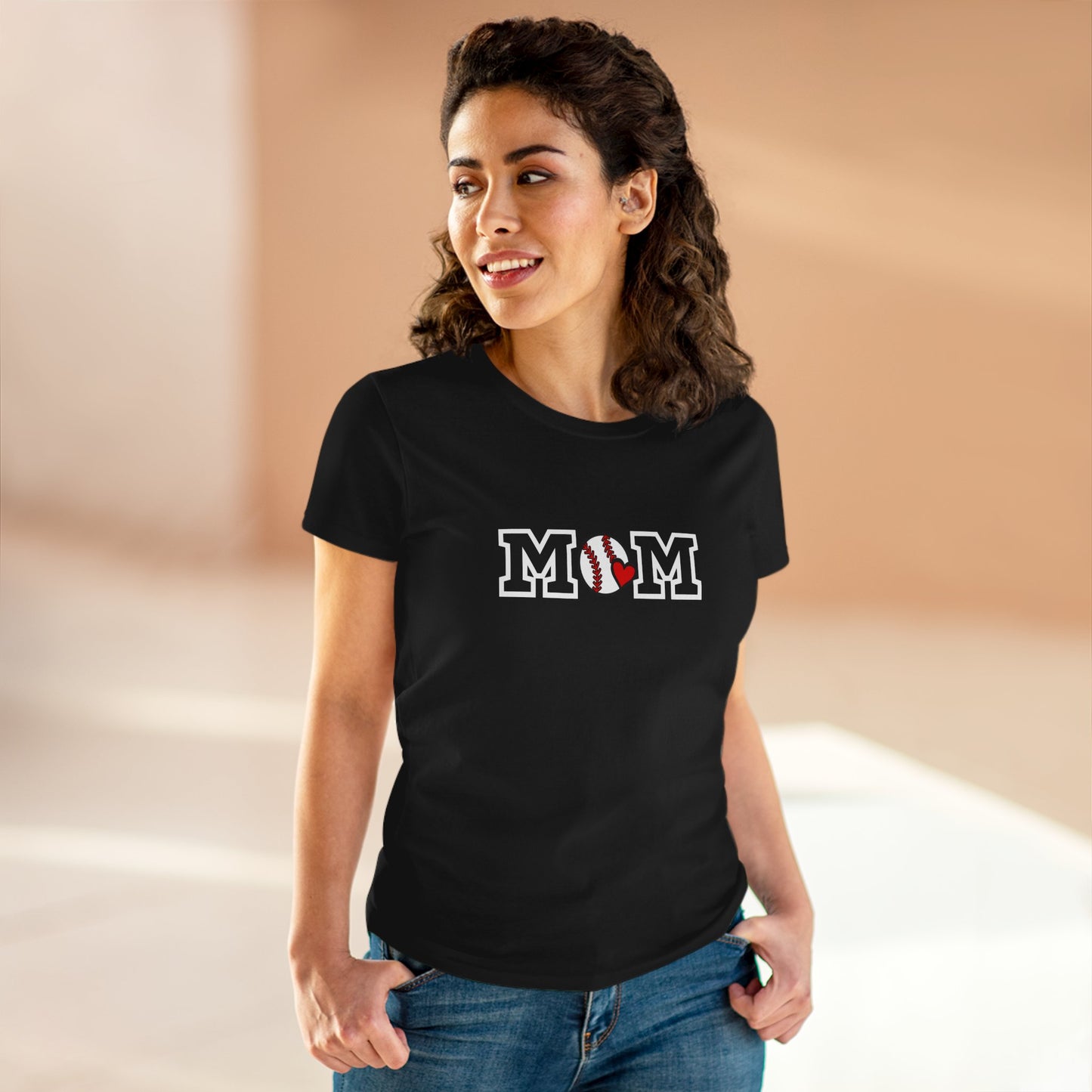 Baseball Mom Shirt, Sports Mom Gift, Cotton T-Shirt, Baseball Fan Apparel, Mother's Day Tee, Mom loves Baseball, Sports Mom