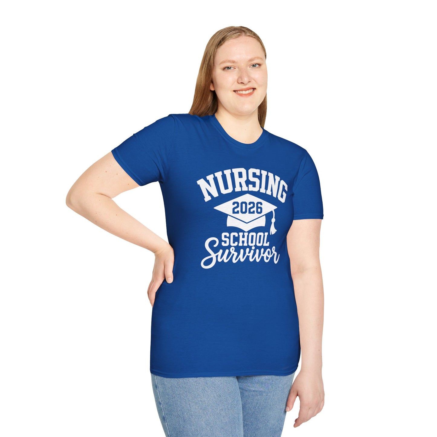 Nursing 2026 School Survivor T-Shirt, Nurse Graduation Shirt, RN Student Gift, Nursing School Grad Tee