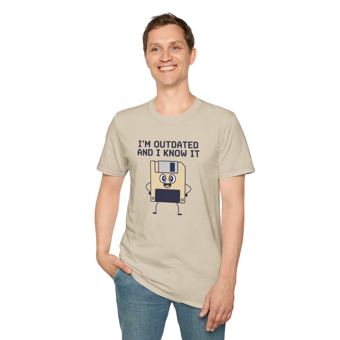 Funny Floppy Disk Shirt, Im Outdated and I Know It Tee, Retro Tech Shirt, Computer Nerd Gift, Geek Unisex T Shirt
