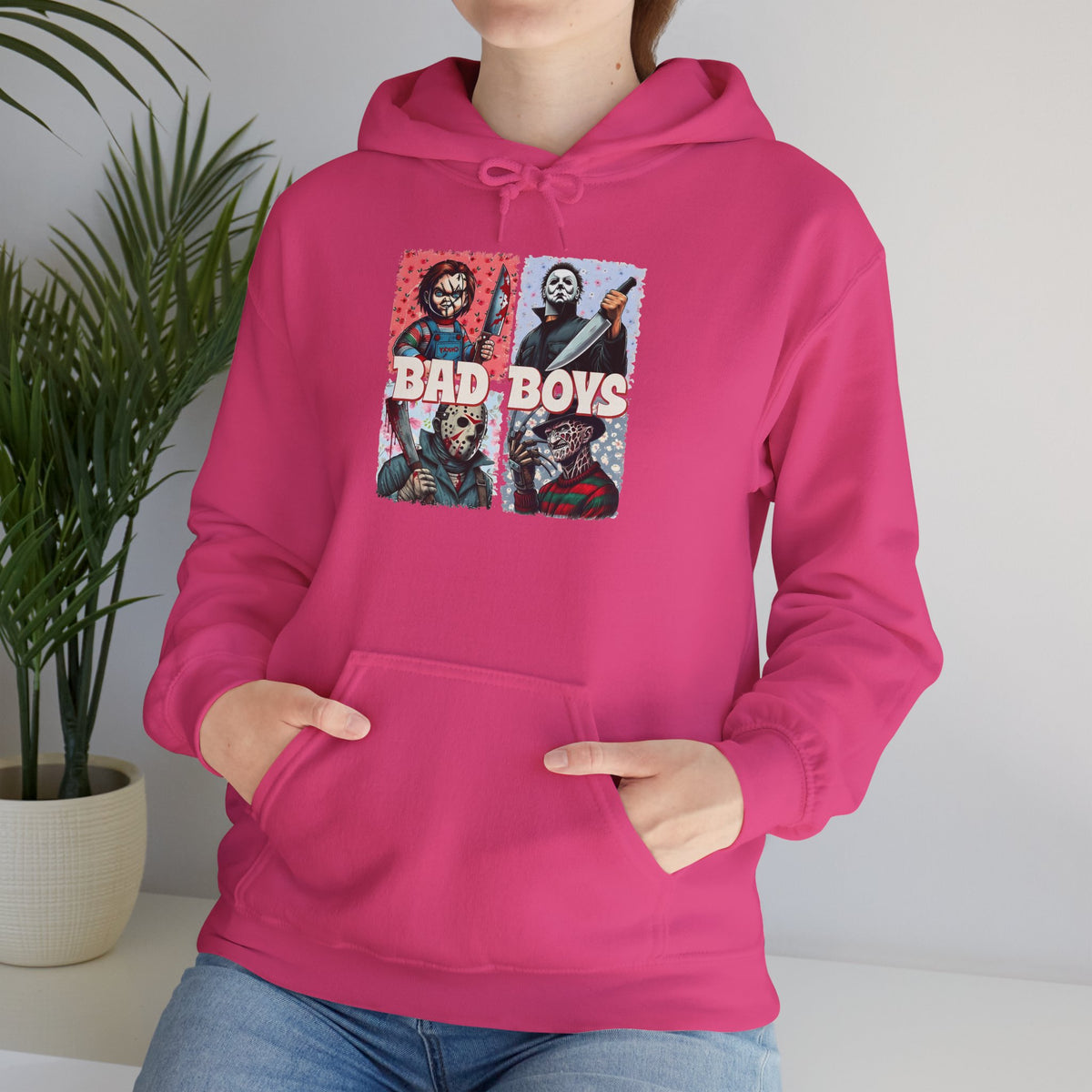 Horror Movie Villains Halloween Bad Boys Unisex Hoodie, Scary Movie Pullover, Horror Movie Sweatshirt, Halloween Costume Hoodie