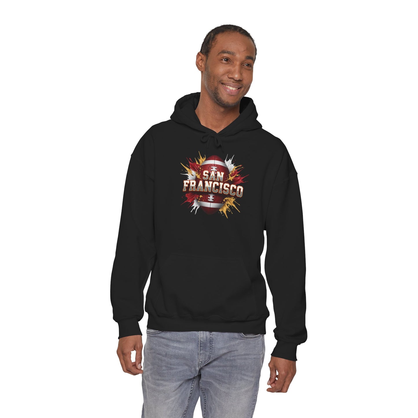San Francisco Football Hoodie, San Francisco Team Hoodie, Football Gift for San Francisco Fans, Game Day Sports Fan Apparel, Football Fan