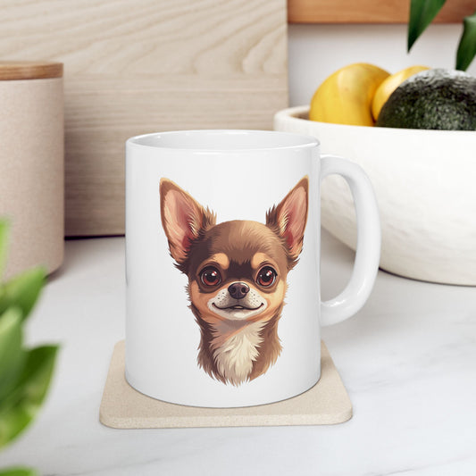 Chihuahua Coffee Mug, Cute Small Dog Mug, Dog Lover Mug, Pet Parent Gift, Chihuahua Mom Dad Cup 11oz or 15oz, Dog Lover Gift