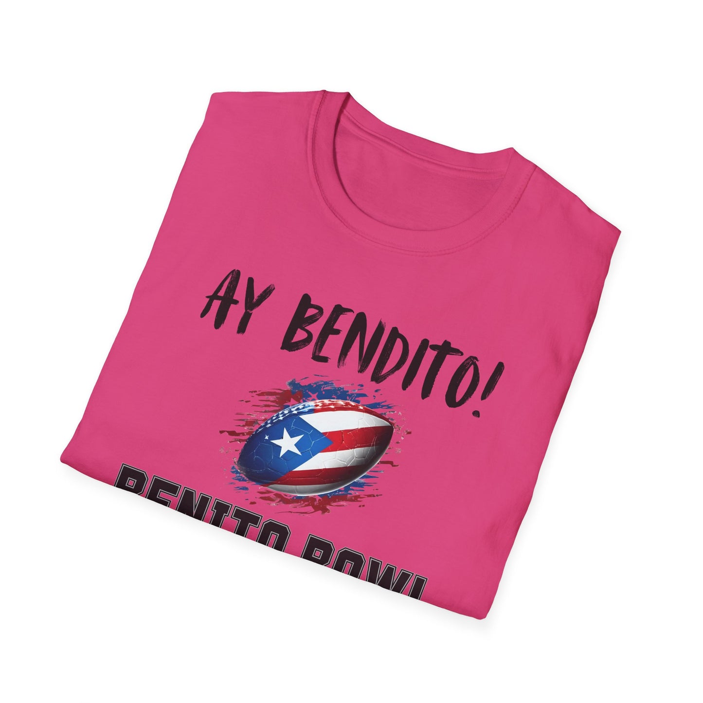 Ay Bendito! Benito Bowl T-Shirt, Halftime Benito Shirt, Football Fan Gift, Benito Tee, Puerto Rico Heritage Boriqua Pride Gift
