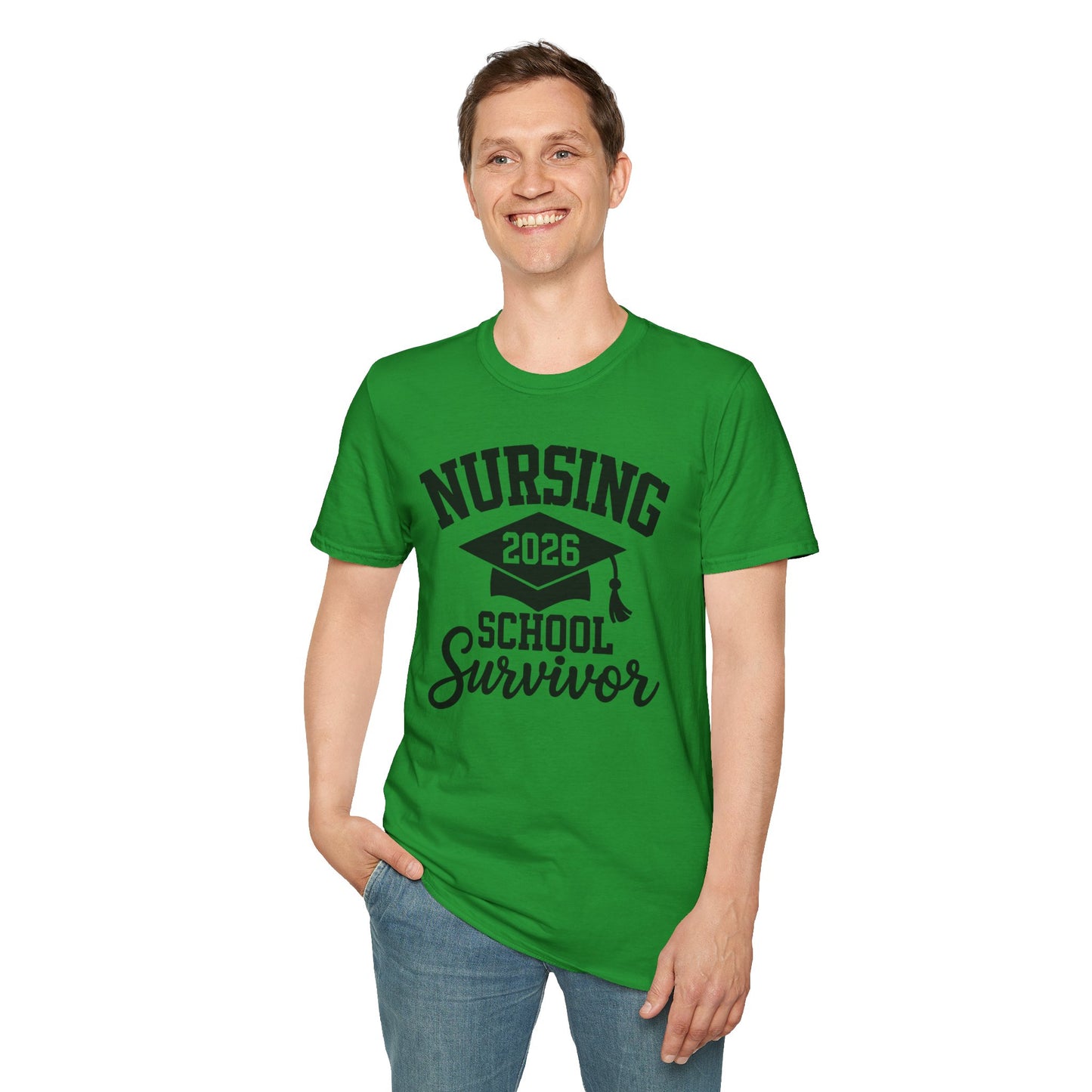 Nursing 2026 School Survivor T-Shirt, Nurse Graduation Shirt, RN Student Gift, Nursing School Grad Tee