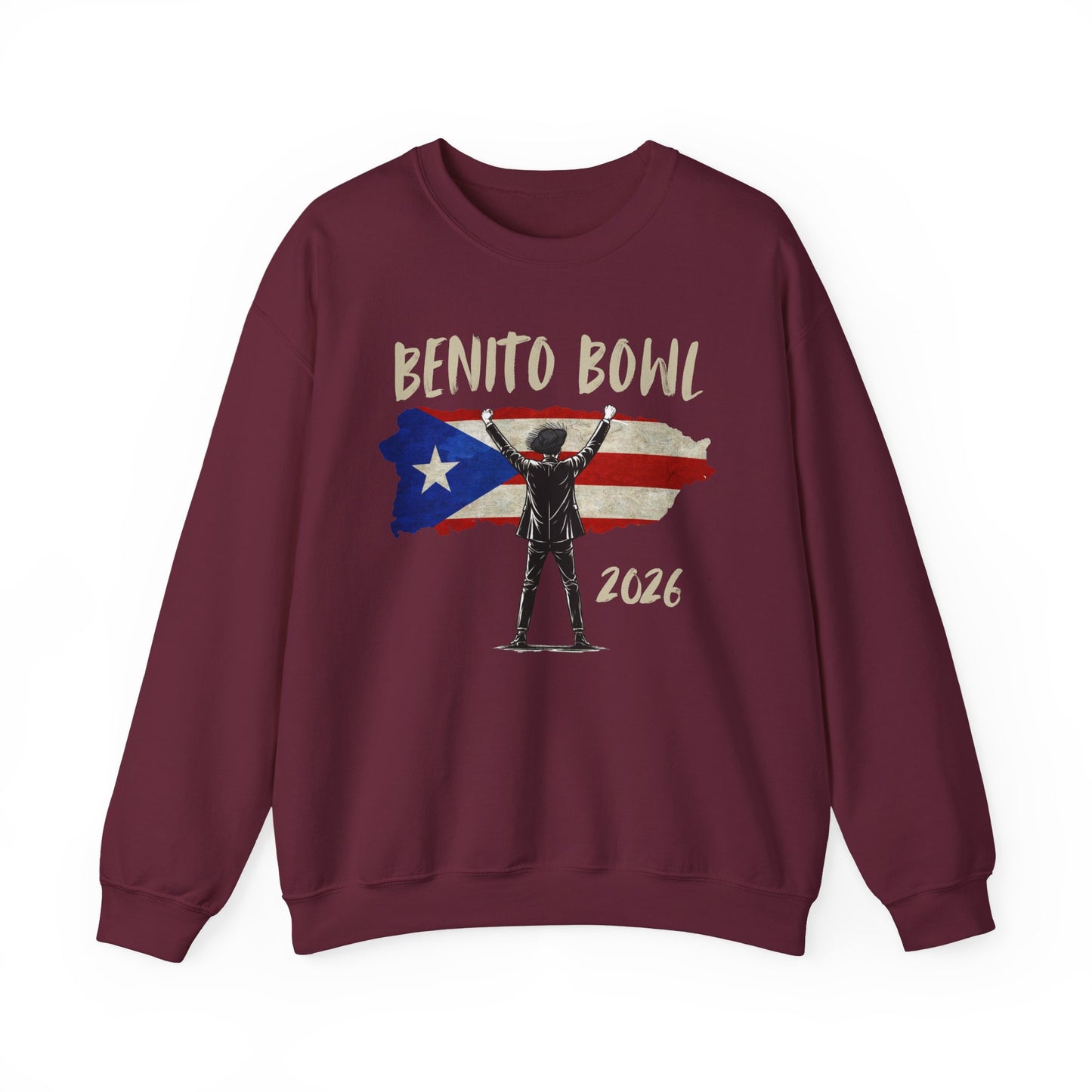 Benito Bowl 2026 PR Flag Sweatshirt, Benito Bowl, Football Fan Gift, Puerto Rico Boricua Heritage Culture Pride sweatshirt