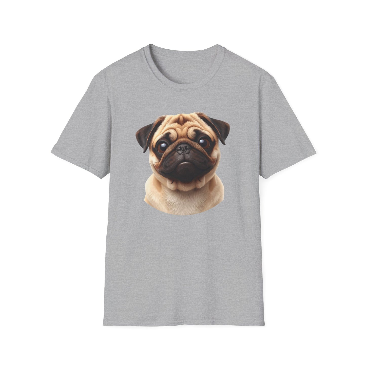 Pug Dog Portrait Shirt – Pug Dog Lover Gift, Cute Dog Mom Tee, Dog Dad Shirt, Pet Breed Apparel
