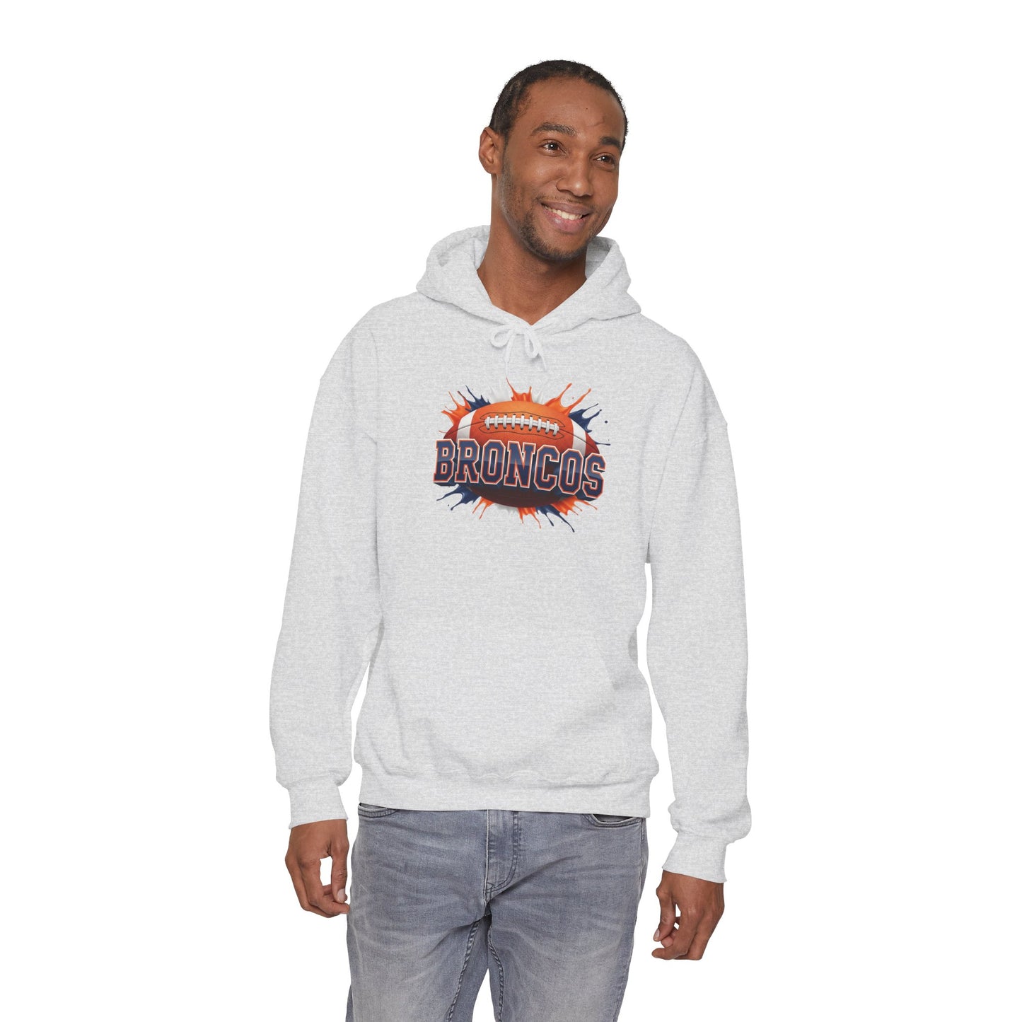 Denver Football Hoodie, Denver Team Hoodie, Football Gift for Denver Fans, Game Day Sports Fan Apparel, Football Fan Gift