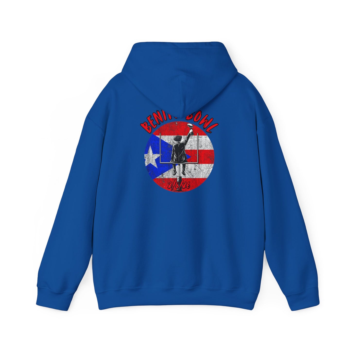 Benito Bowl 2/8/26 Hoodie – Puerto Rico Heritage, Boricua Pride Football Benito Fan Hoodie