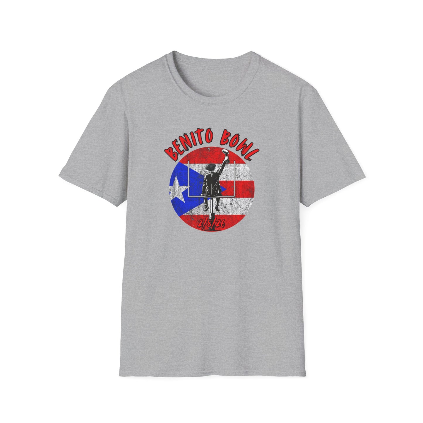 Benito Bowl 2/8/26 T-Shirt – Puerto Rico Heritage Tee, Boricua Pride Football Fan Shirt