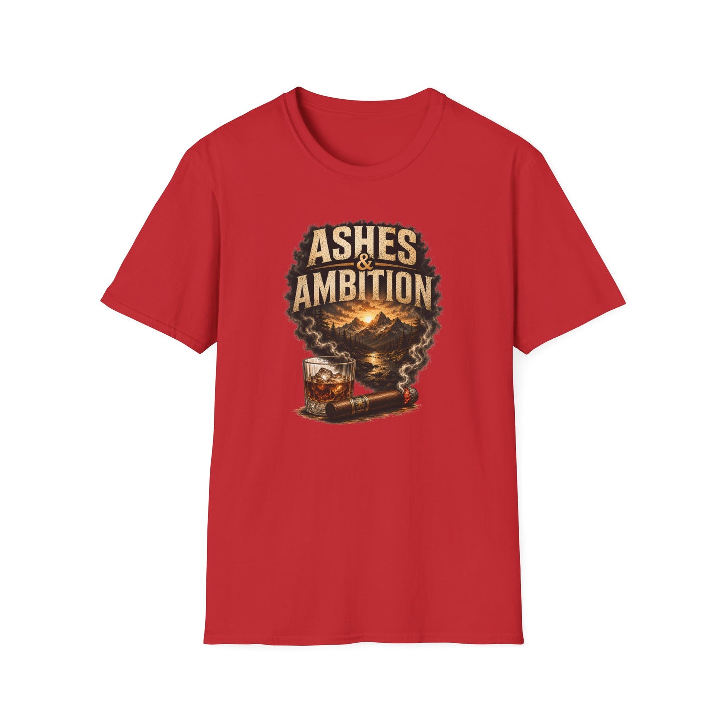 Ashes & Ambition Mountain Retreat T-Shirt – Cigar & Whiskey Lifestyle Tee