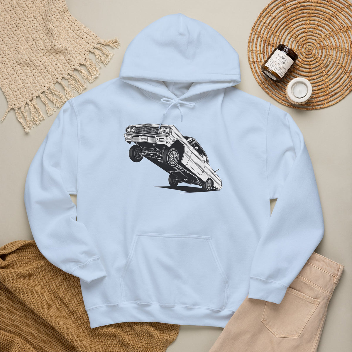 Classic Car Hoodie, Lowrider Car Hoodie, Vintage Auto Hoodie, Car Enthusiast Sweatshirt, Unisex Automotive Hoodie