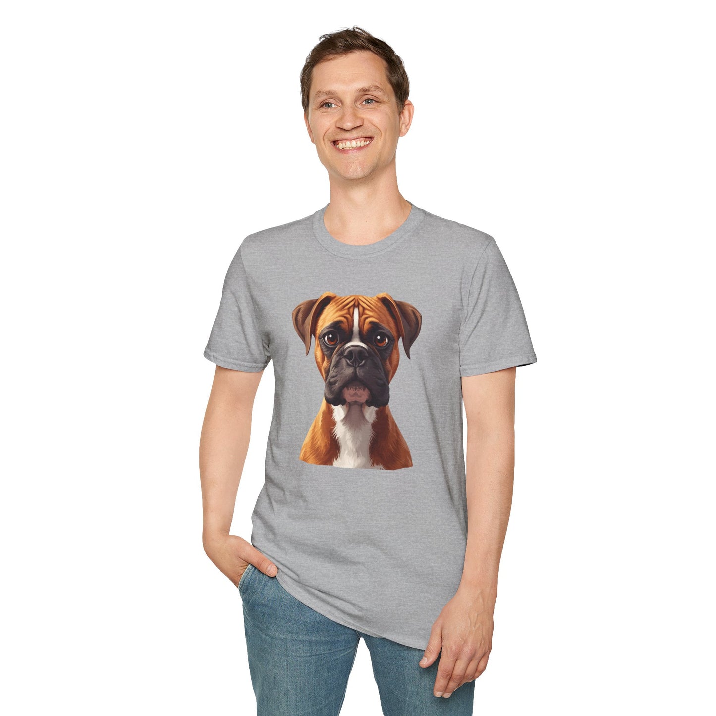 Boxer Dog Portrait Shirt – Boxer Dog Lover Gift, Cute Dog Mom Tee, Dog Dad Shirt, Pet Breed Apparel