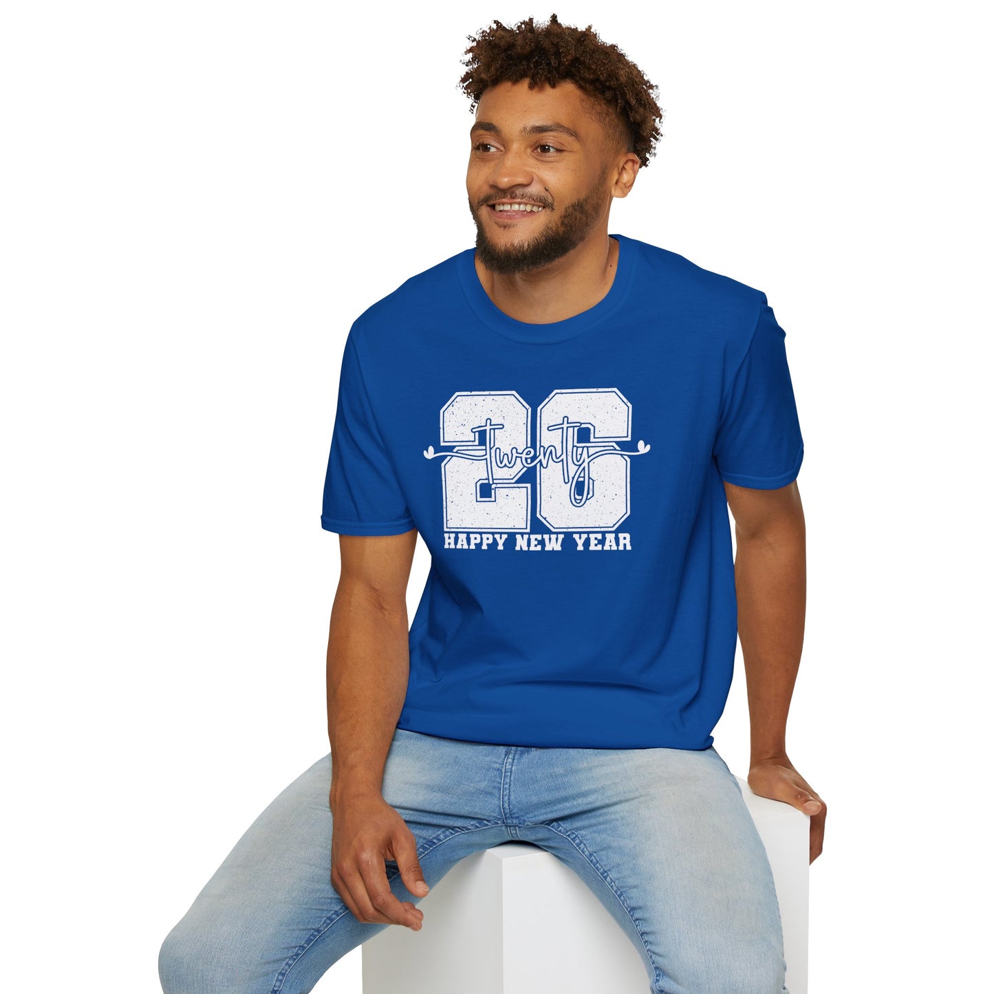 Happy New Year 2026 T-Shirt – Distressed Varsity 26 Twenty New Year Shirt, Retro College Style NYE Tee, New Year’s Eve Party Graphic Top