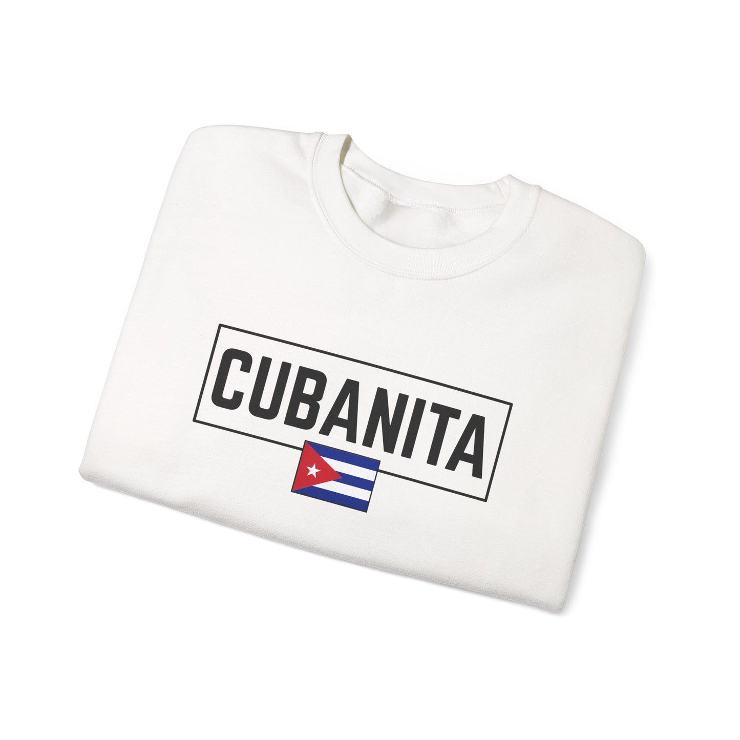 CUBANITA Sweatshirt – Cuban Flag Sweatshirt for Women, Latino Pride Sweatshirt, Cuba Heritage Top, Cuban Culture Graphic Sweatshirt