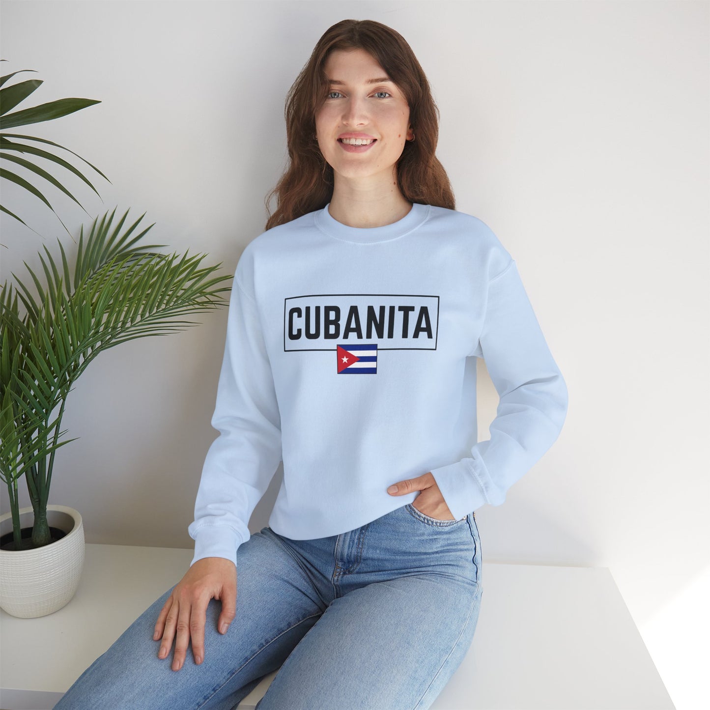 CUBANITA Sweatshirt – Cuban Flag Sweatshirt for Women, Latino Pride Sweatshirt, Cuba Heritage Top, Cuban Culture Graphic Sweatshirt