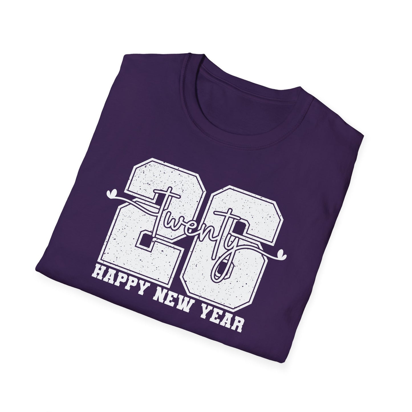 Happy New Year 2026 T-Shirt – Distressed Varsity 26 Twenty New Year Shirt, Retro College Style NYE Tee, New Year’s Eve Party Graphic Top