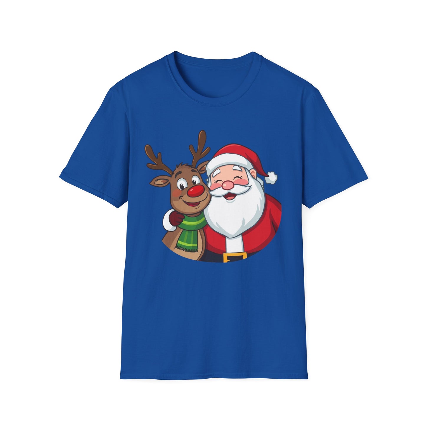 Smiling Santa and Rudolph Shirt, Family Christmas Shirts, Christmas T Shirt, Holiday Shirt, Cute Xmas Shirt for the family, Holiday Gift