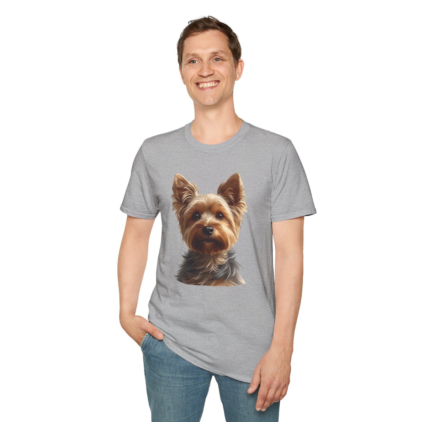 Yorkshire Terrier Dog Portrait Shirt – Yorkie Dog Lover Gift, Cute Dog Mom Tee, Dog Dad Shirt, Pet Breed Apparel